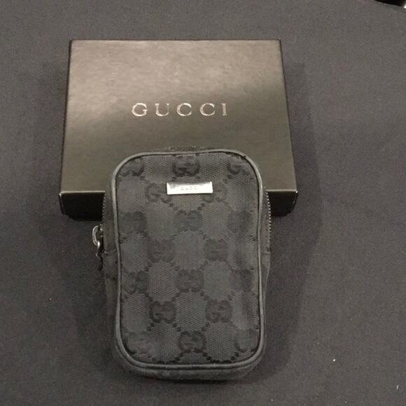GUCCI - GG Black Accessory / Cigarette Pouch - Preowned w/ Box